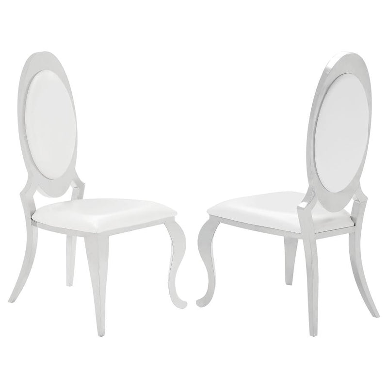 Anchorage Upholstered Dining Chair Cream White (Set of 2)-zoom-