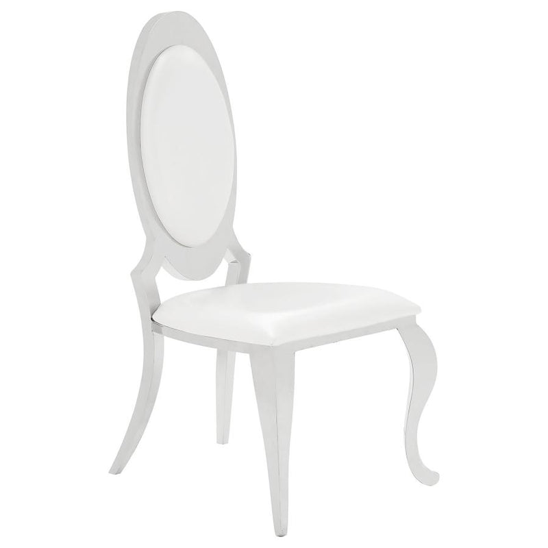 Anchorage Upholstered Dining Chair Cream White (Set of 2)-zoom-