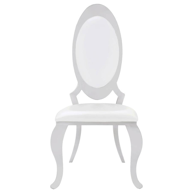 Anchorage Upholstered Dining Chair Cream White (Set of 2)-zoom-