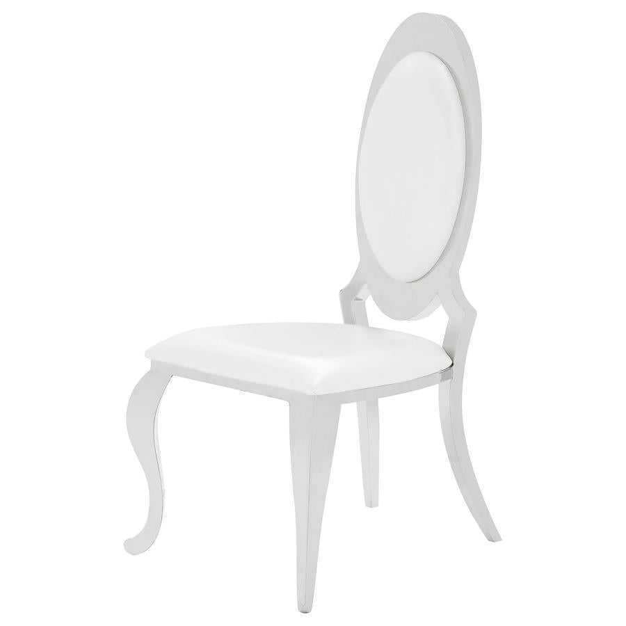 Anchorage Upholstered Dining Chair Cream White (Set of 2)-5