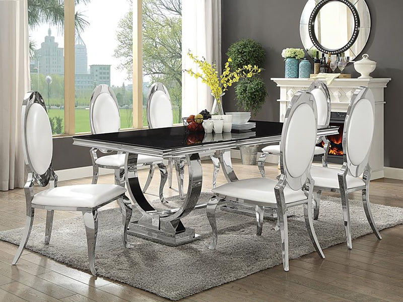 Anchorage Upholstered Dining Chair Cream White (Set of 2)-zoom-