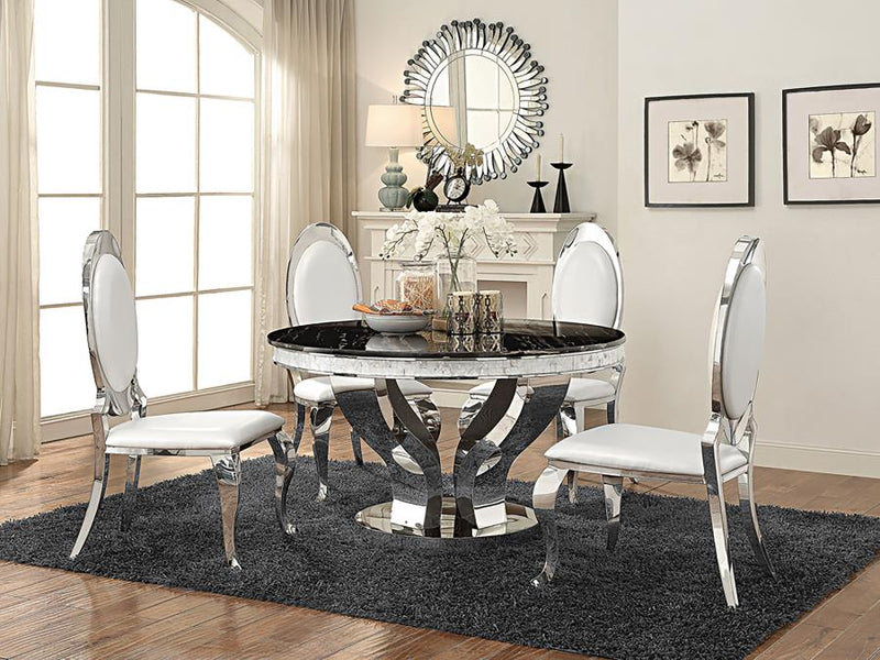 Anchorage Upholstered Dining Chair Cream White (Set of 2)-zoom-