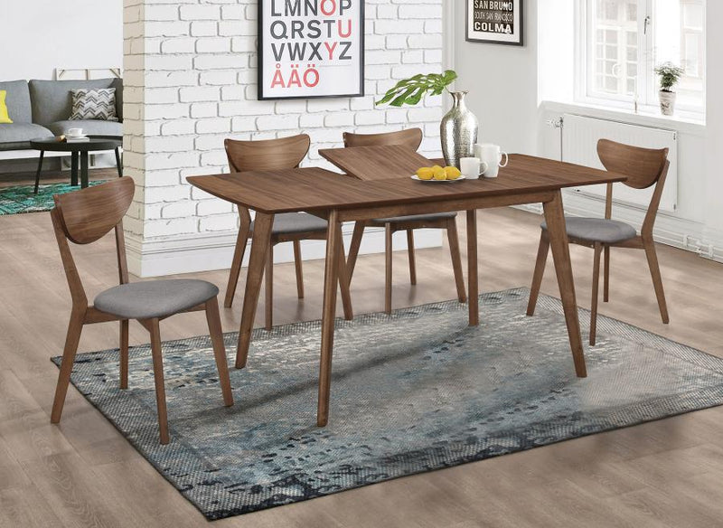 Alfredo 5-piece Butterfly Leaf Dining Set Natural Walnut-zoom-