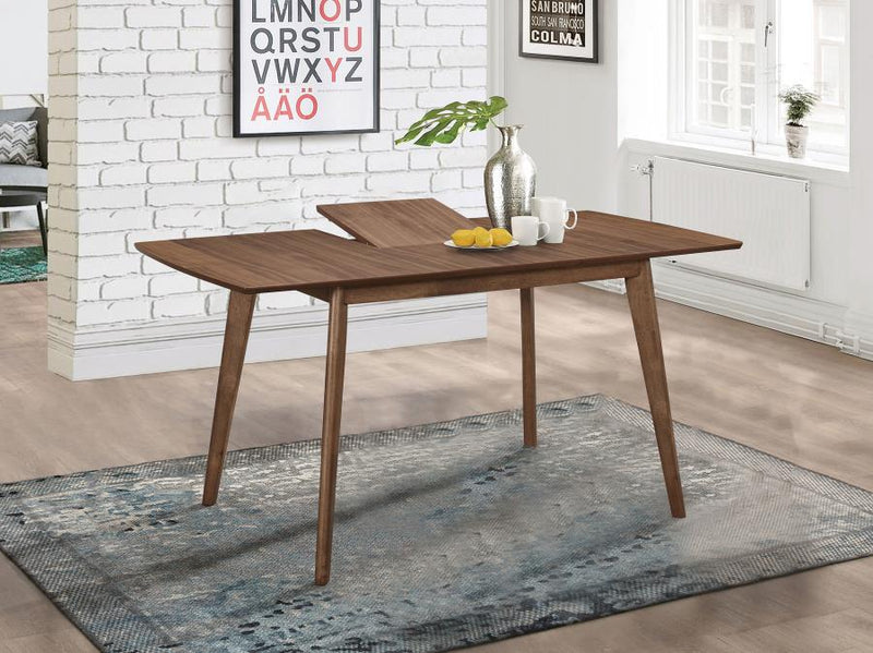 Alfredo 63-inch Extension Leaf Dining Table Natural Walnut-zoom-