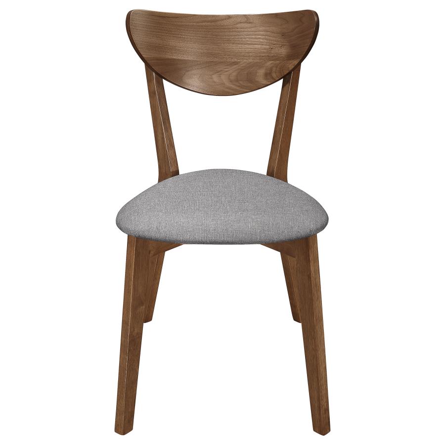 Alfredo Dining Side Chair Grey and Natural Walnut (Set of 2)-4