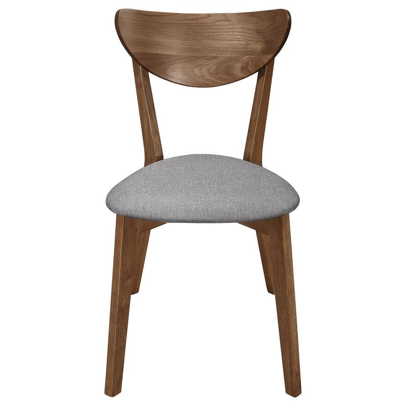 Alfredo Dining Side Chair Grey and Natural Walnut (Set of 2)-zoom-