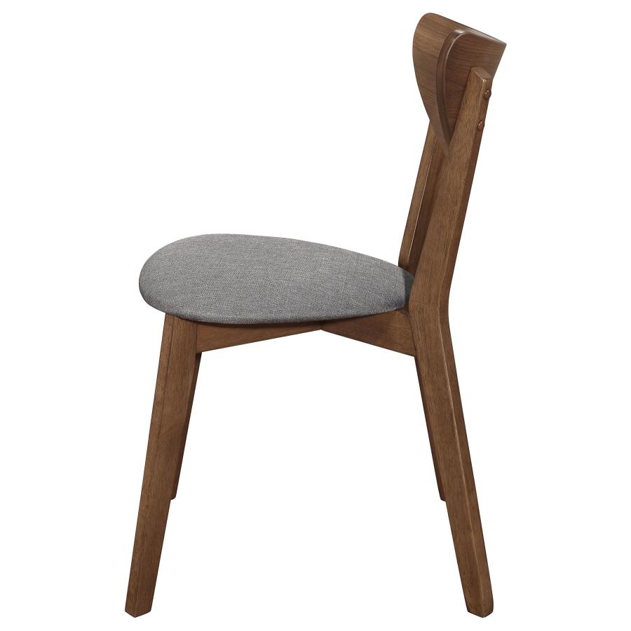 Alfredo Dining Side Chair Grey and Natural Walnut (Set of 2)-6