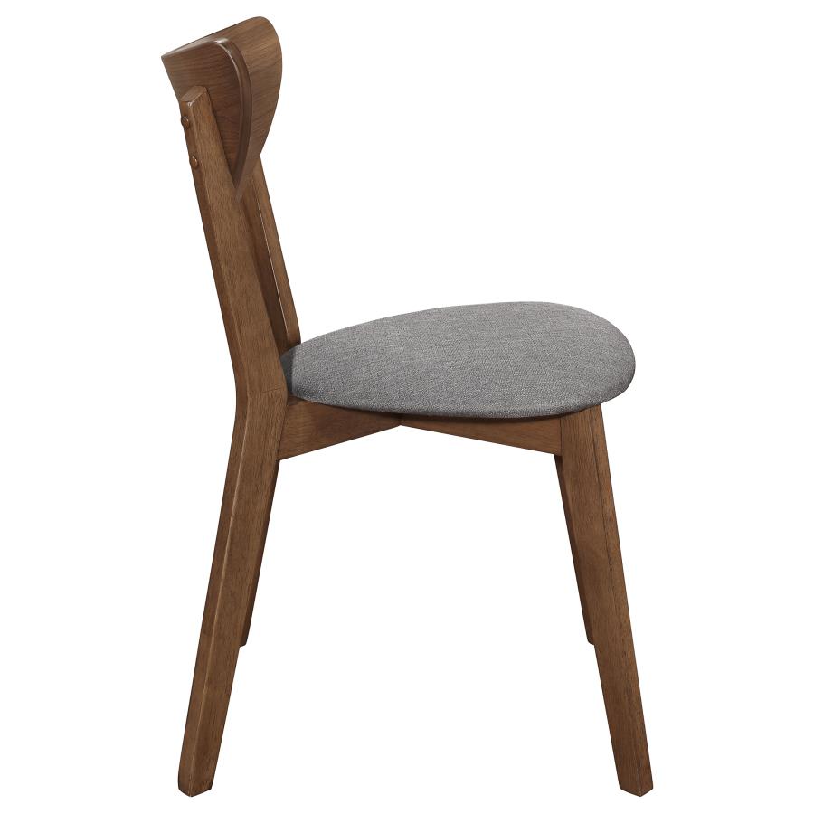 Alfredo Dining Side Chair Grey and Natural Walnut (Set of 2)-zoom-9