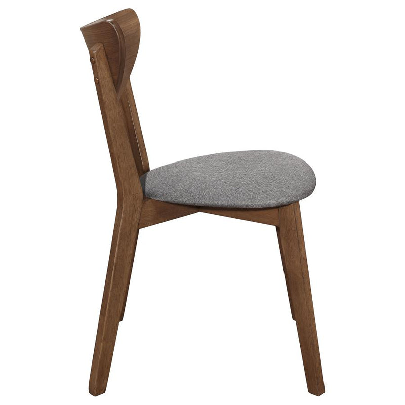 Alfredo Dining Side Chair Grey and Natural Walnut (Set of 2)-zoom-