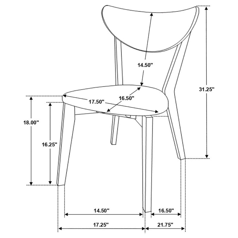 Alfredo Dining Side Chair Grey and Natural Walnut (Set of 2)-zoom-