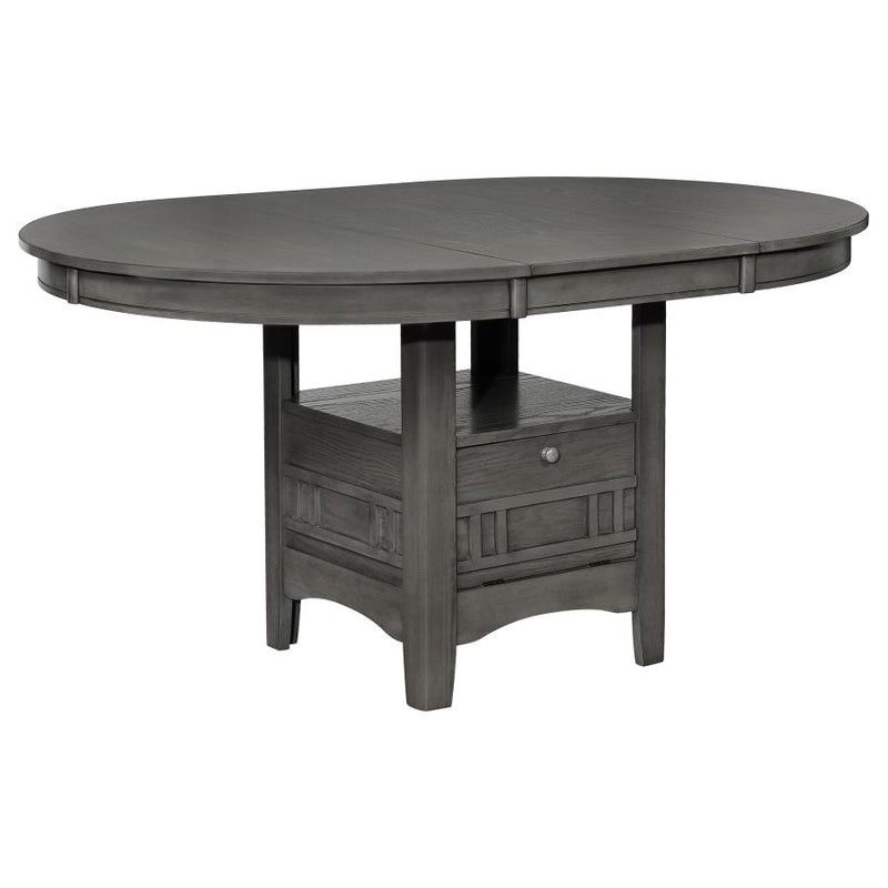 Lavon 5-piece Oval Extension Leaf Dining Set Medium Grey-zoom-