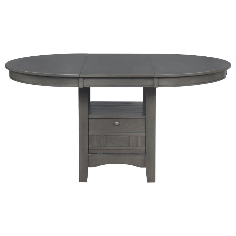 Lavon 5-piece Oval Extension Leaf Dining Set Medium Grey-4