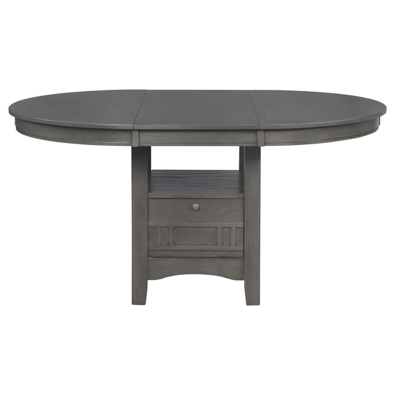 Lavon 5-piece Oval Extension Leaf Dining Set Medium Grey-zoom-