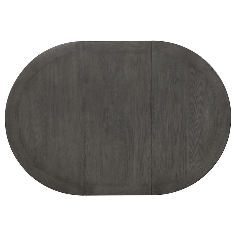 Lavon 5-piece Oval Extension Leaf Dining Set Medium Grey-zoom-