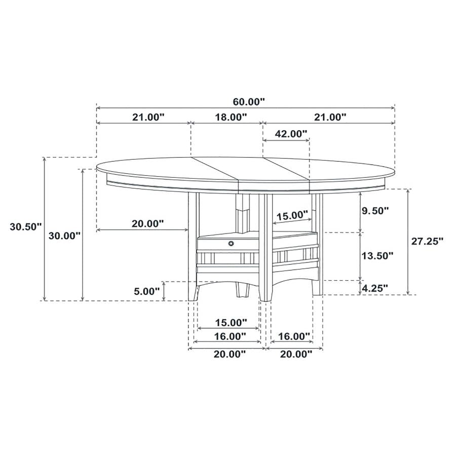 Lavon 5-piece Oval Extension Leaf Dining Set Medium Grey-14