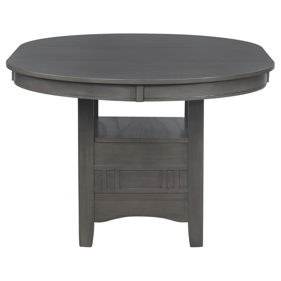 Lavon Oval 60-inch Wood Extension Leaf Dining Table Medium Grey-zoom-4