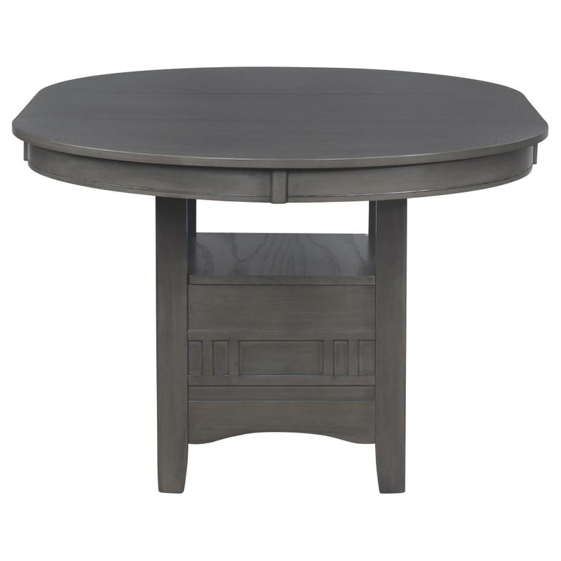 Lavon Oval 60-inch Wood Extension Leaf Dining Table Medium Grey-zoom-
