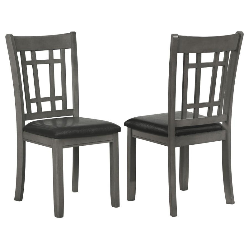 Lavon Wood Dining Side Chair Black and Medium Grey (Set of 2)-zoom-