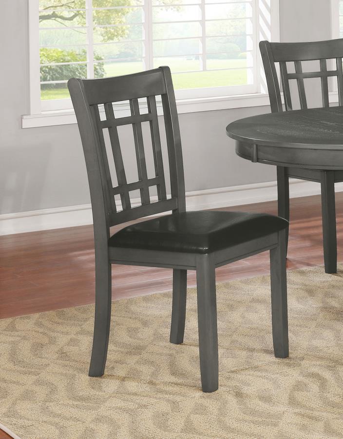 Lavon Wood Dining Side Chair Black and Medium Grey (Set of 2)-2