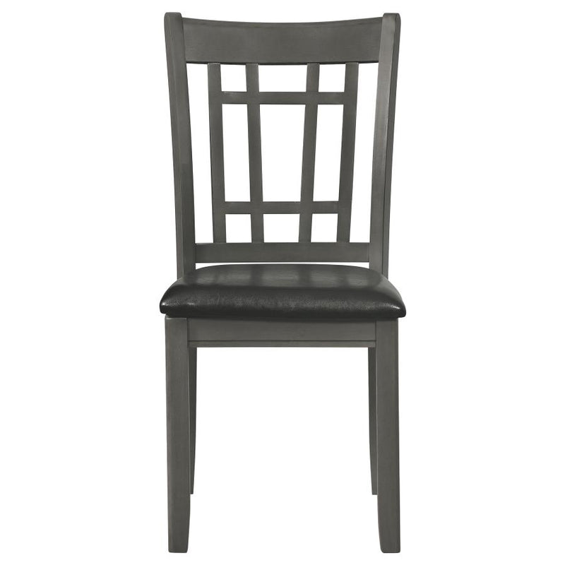 Lavon Wood Dining Side Chair Black and Medium Grey (Set of 2)-zoom-