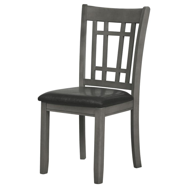 Lavon Wood Dining Side Chair Black and Medium Grey (Set of 2)-zoom-