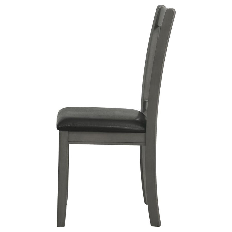 Lavon Wood Dining Side Chair Black and Medium Grey (Set of 2)-zoom-