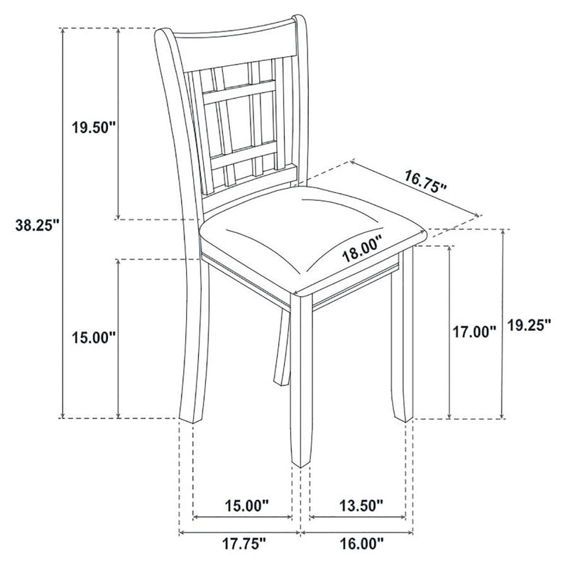 Lavon Wood Dining Side Chair Black and Medium Grey (Set of 2)-zoom-