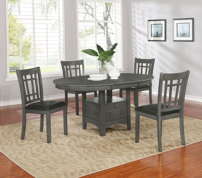 Lavon Wood Dining Side Chair Black and Medium Grey (Set of 2)-zoom-