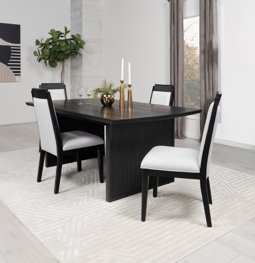 Brookmead 5-piece Extension Leaf Dining Table Set Black-1
