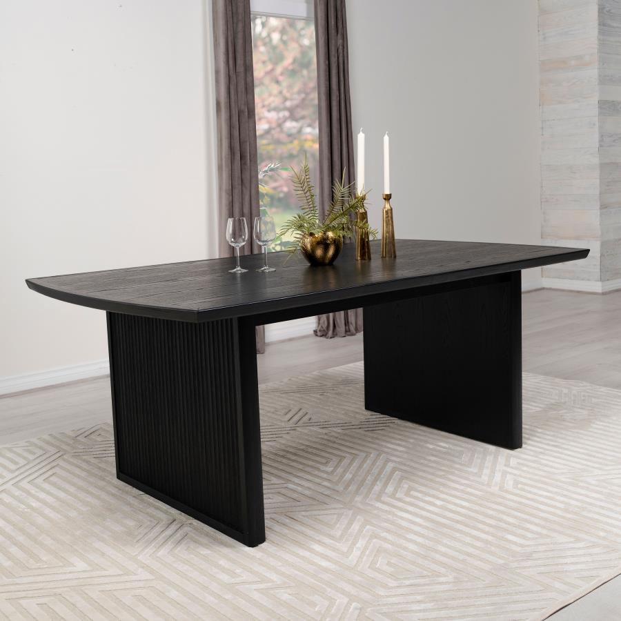 Brookmead 100-inch Extension Leaf Dining Table Black-3