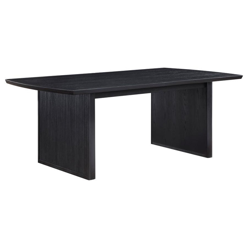 Brookmead 100-inch Extension Leaf Dining Table Black-zoom-