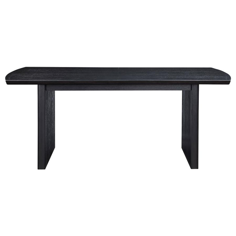 Brookmead 100-inch Extension Leaf Dining Table Black-zoom-