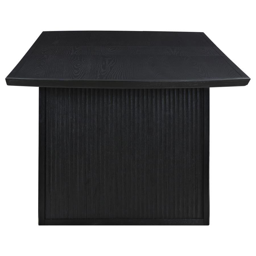 Brookmead 100-inch Extension Leaf Dining Table Black-zoom-7