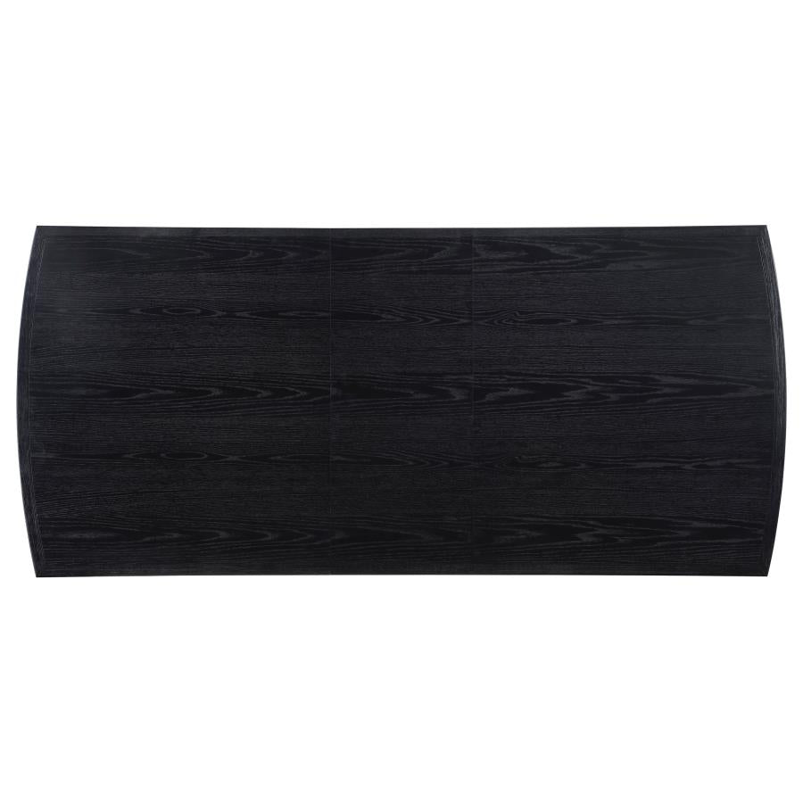 Brookmead 100-inch Extension Leaf Dining Table Black-zoom-8