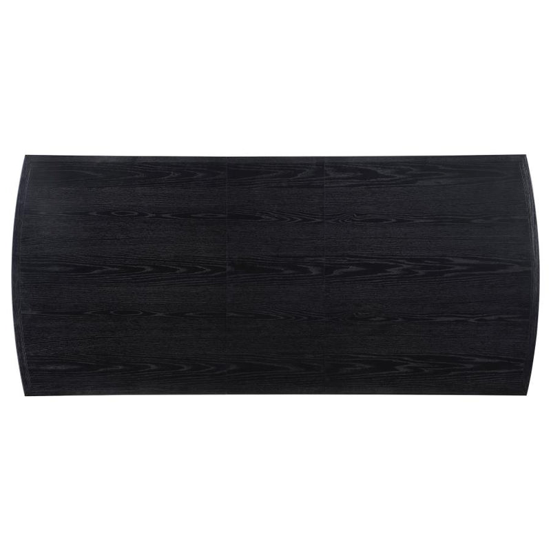Brookmead 100-inch Extension Leaf Dining Table Black-zoom-