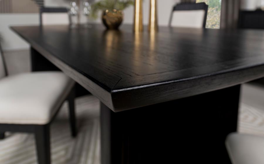 Brookmead 100-inch Extension Leaf Dining Table Black-zoom-10