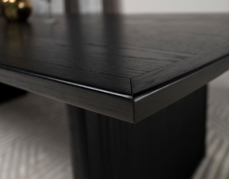 Brookmead 100-inch Extension Leaf Dining Table Black-zoom-