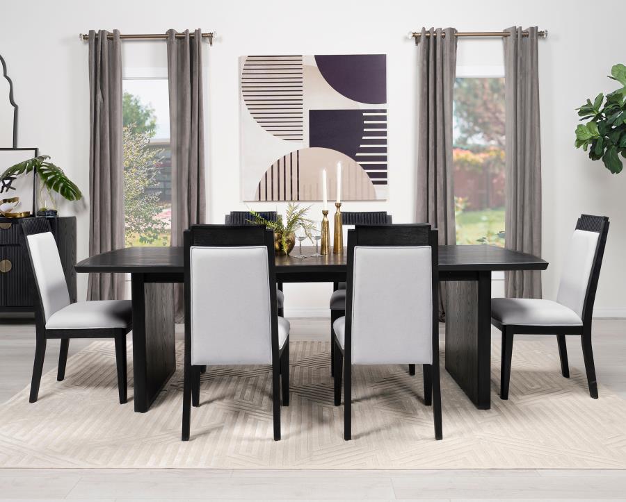 Brookmead 100-inch Extension Leaf Dining Table Black-15