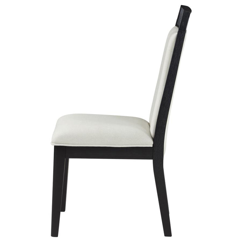 Brookmead Dining Side Chair Ivory and Black (Set of 2)-zoom-