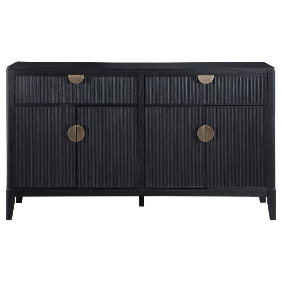 Brookmead 4-door Sideboard Buffet Storage Cabinet Black-zoom-3