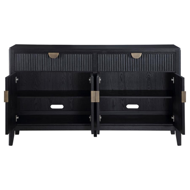 Brookmead 4-door Sideboard Buffet Storage Cabinet Black-zoom-
