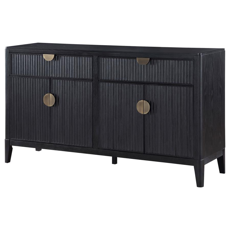Brookmead 4-door Sideboard Buffet Storage Cabinet Black-5