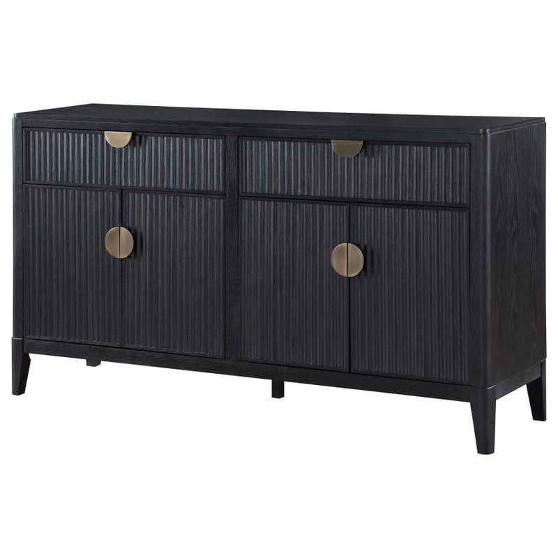 Brookmead 4-door Sideboard Buffet Storage Cabinet Black-zoom-