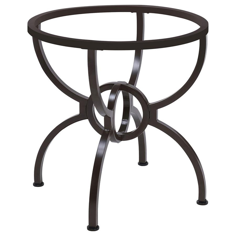 Aviano Round Metal Dining Table Base Gunmetal-zoom-