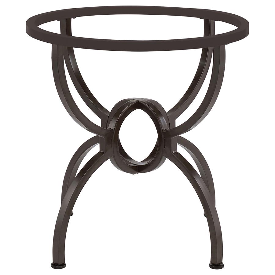 Aviano Round Metal Dining Table Base Gunmetal-zoom-2