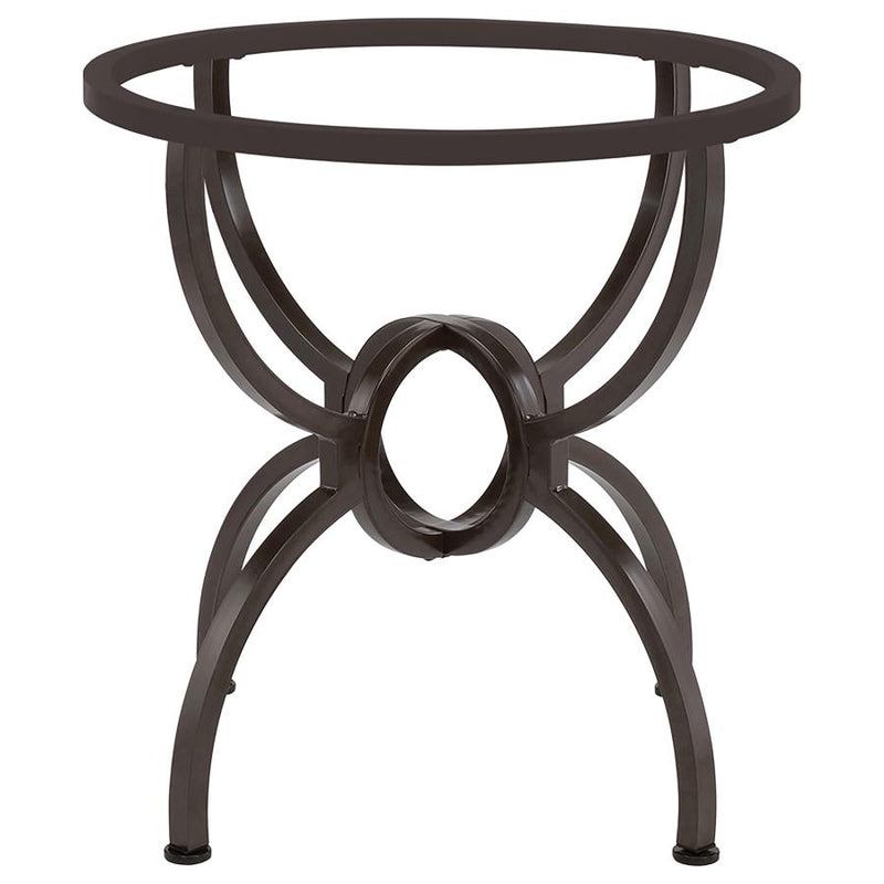 Aviano Round Metal Dining Table Base Gunmetal-zoom-