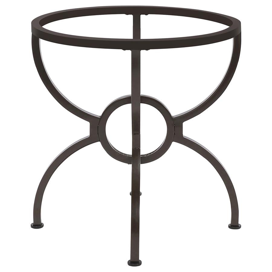 Aviano Round Metal Dining Table Base Gunmetal-3