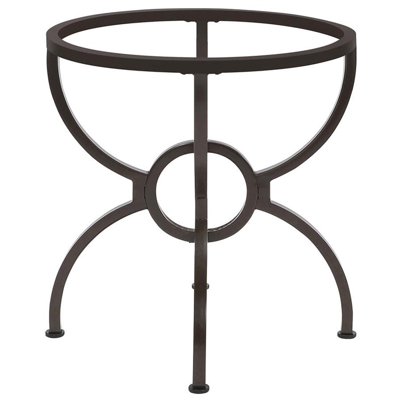 Aviano Round Metal Dining Table Base Gunmetal-zoom-