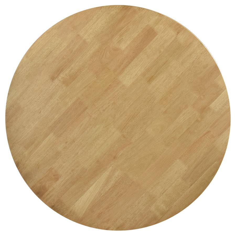 Elowen Round 42-inch Solid Wood Dining Table Light Walnut-zoom-4