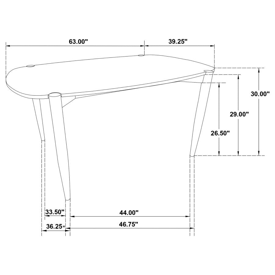 Dortch Oval 63-inch Solid Wood Dining Table Walnut-8